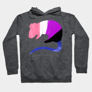 Genderfluid Pride Rat Hoodie